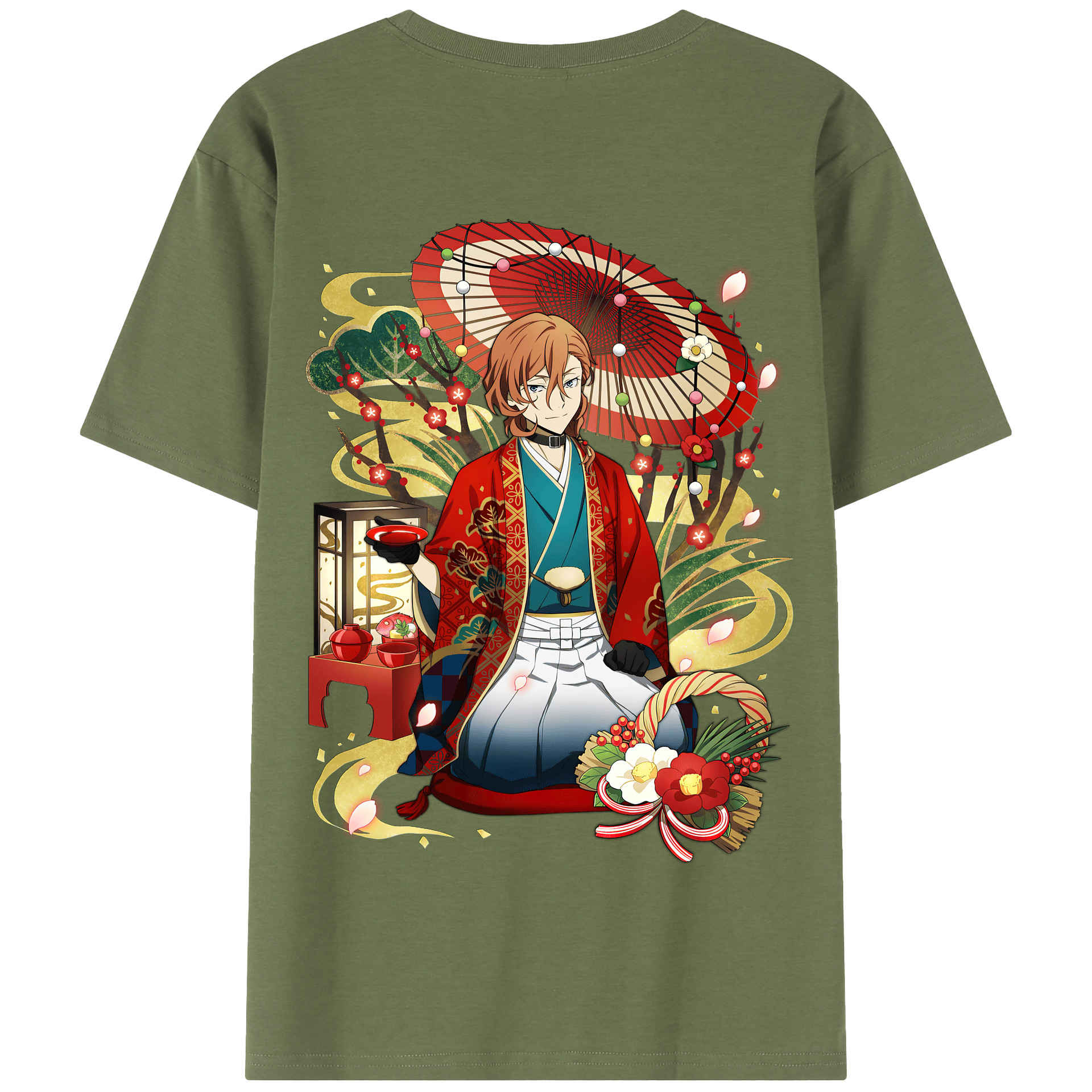 （画像用） 文豪ストレイドッグス Bungo Stray Dogs 綿100％半袖Tシャツ（背面プリント）
